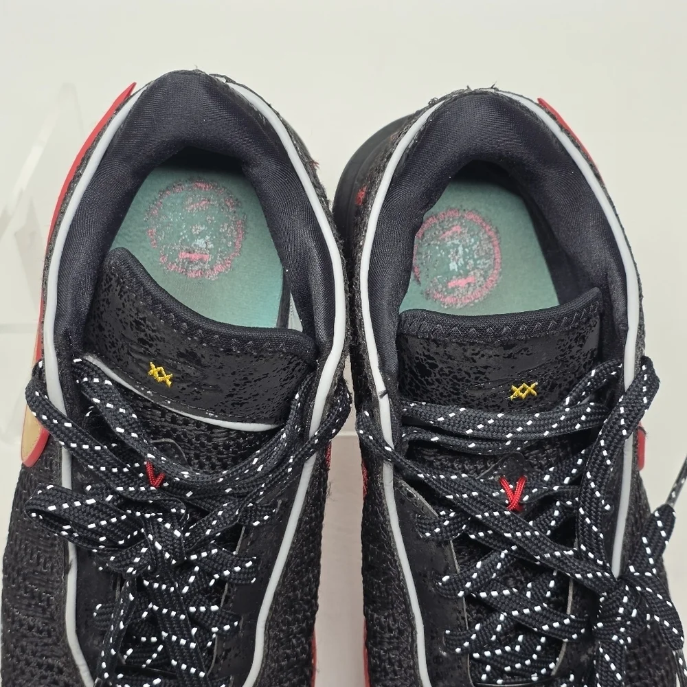 Nike Lebron XX 20 Black Basketball GS Black Red DQ8651 001 Youth Size 7Y